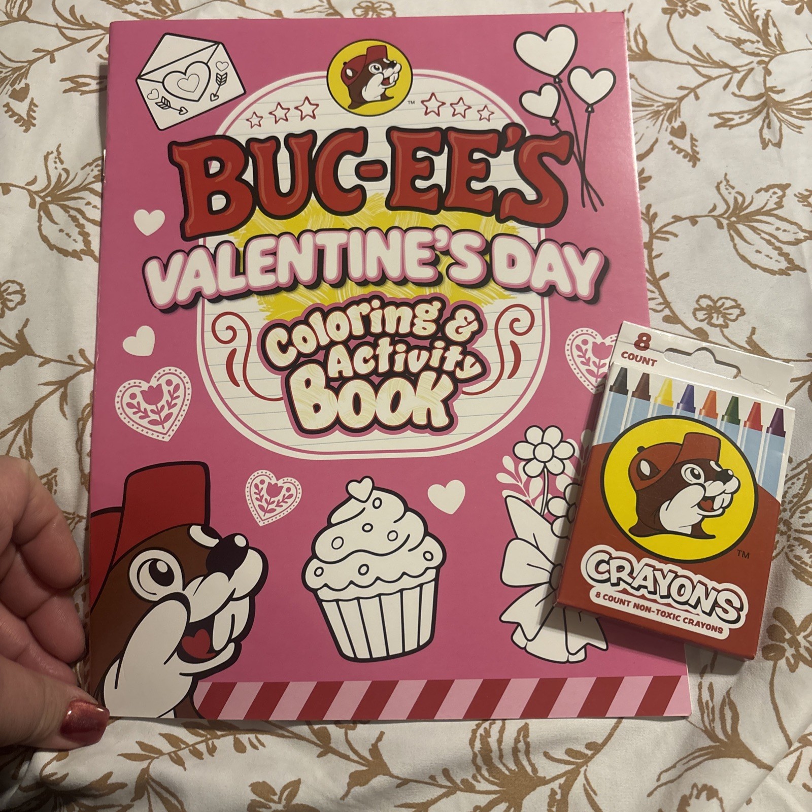 Buc-ee’s – Valentine’s Themed Coloring/Activity Book – 36 fun BOLD pages!