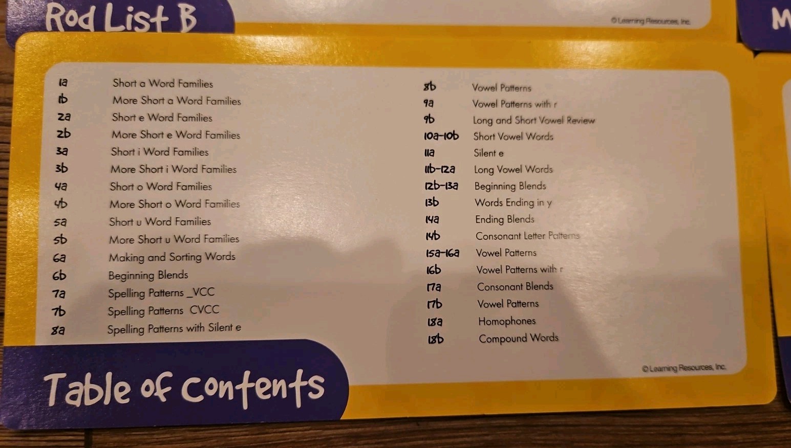 Learning Resources Phonics Activity Set Reading Rods Word Building Purple Kit