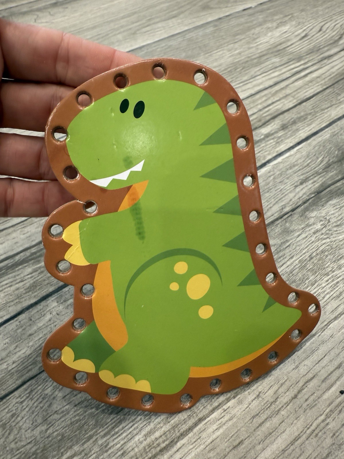 Stephen Joseph Lacing Cards Dinosaurs Set of 5 Learn and Lace Cards with Bag