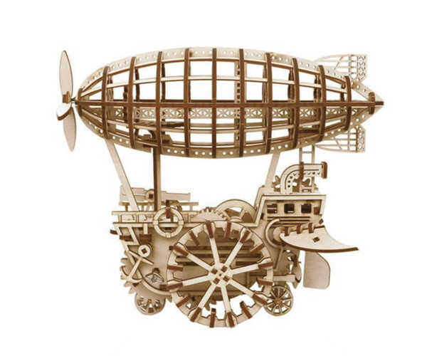 Robotime ROKR 3D Puzzle Wooden Craft Air Vehicle Mechanical Gears LK702 Sealed