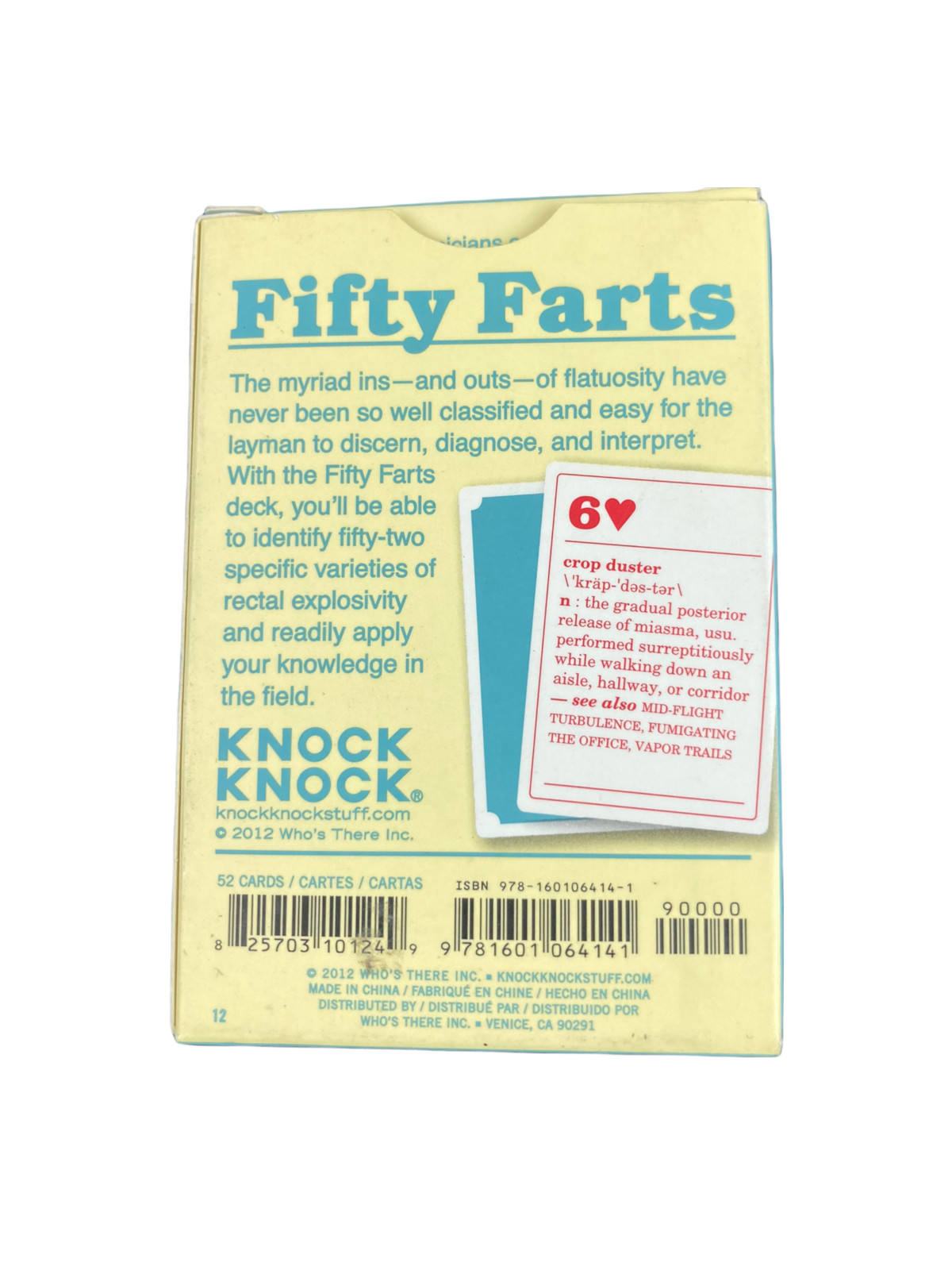 Fifty Farts Playing 52 Cards Gag Learning Guide Game First Edition MMXII – Used