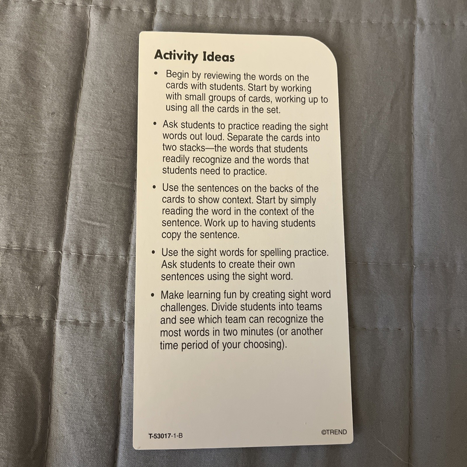 Sight Words Level 1 Skill Drill Flash Cards – used