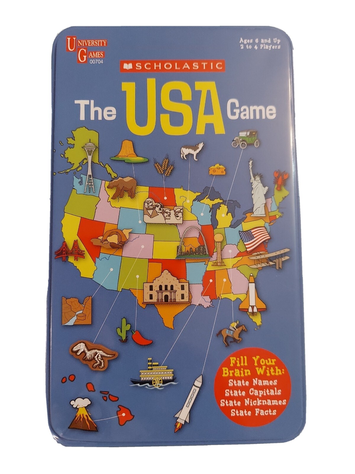 The USA Game – ages 6 and up – 2 to 4 players – Scholastic