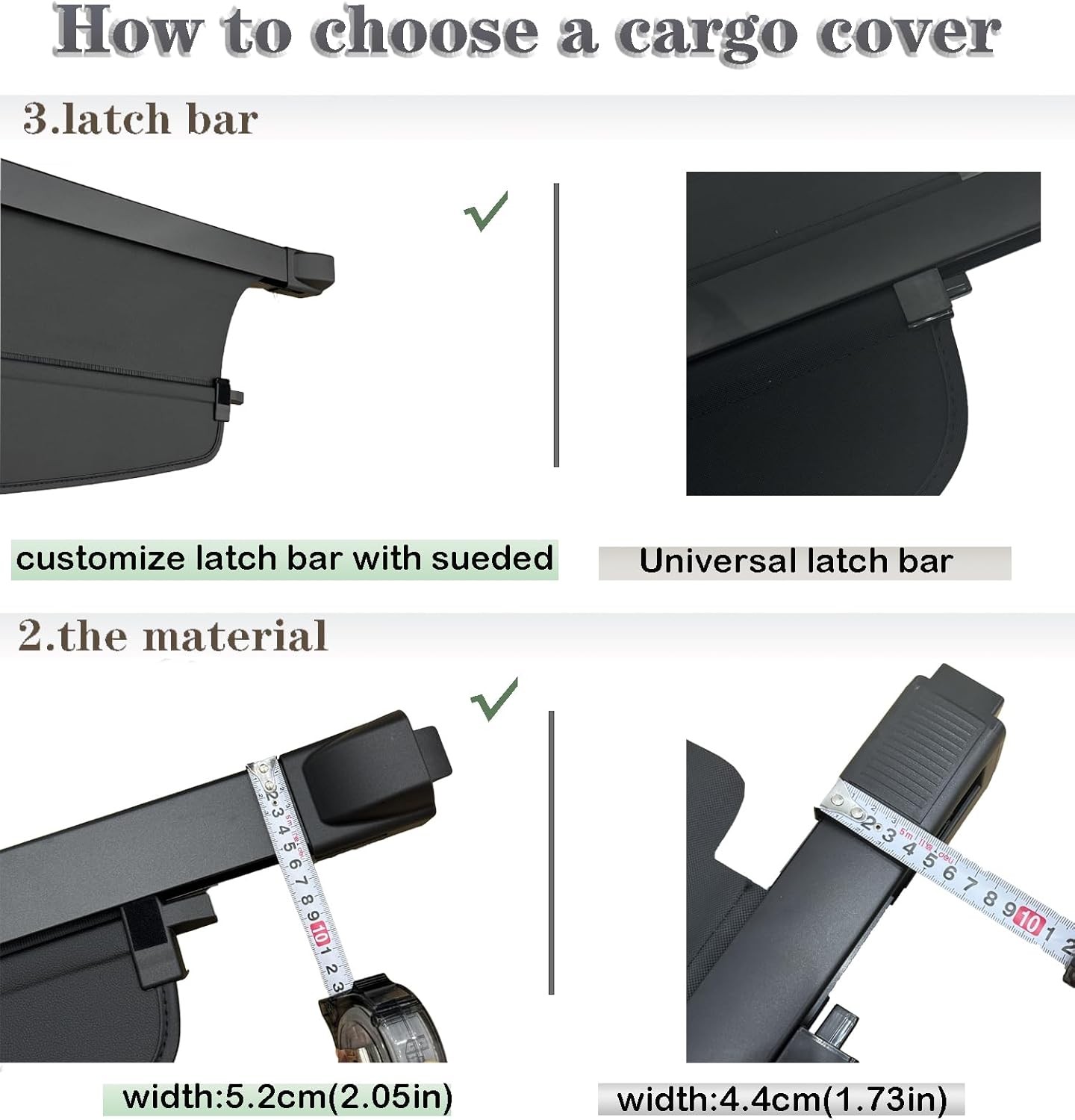 Vesul Retractable Cargo Cover for Grand Cherokee 2022-2025(2 Row WL)