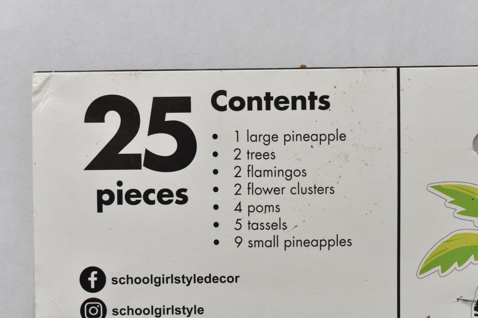 Schoolgirl Style Simply Stylish Life Is Sweet Pineapple Bulletin Board Set 25 Pc