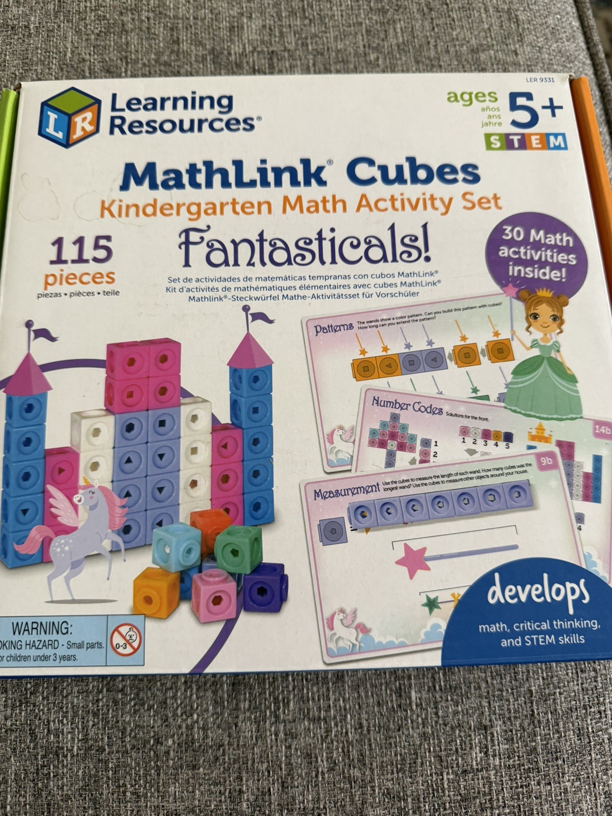 Learning Resources Math Link Cubes Activity Set 115 Piece Ages 5+ Fantasticals!