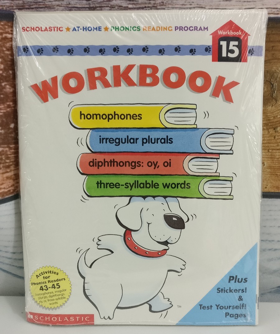 NEW! Scholastic Phonics Reading Program Workbook 15 Home School Activities