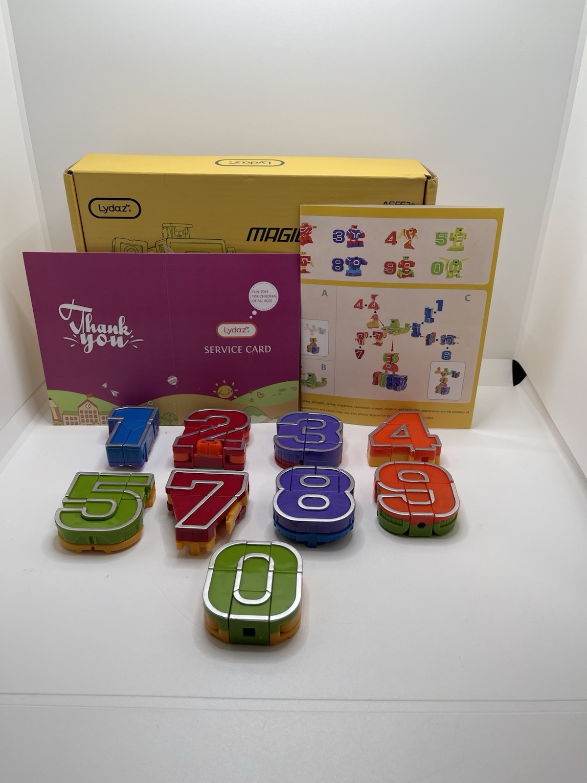 Lydaz Numbers Robot Magic Combiner Transform Educational Stem Toy Fine Motor