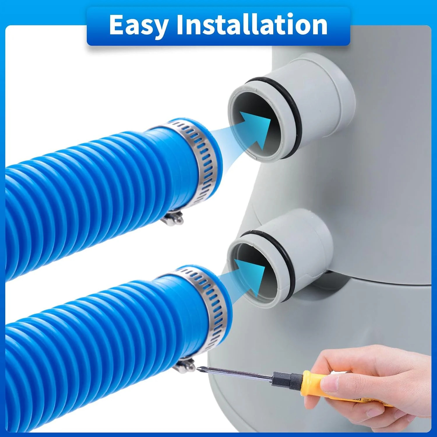 1.25 x 59 Inch Pool Hoses for Above Ground Pools,Pool Filter Pump Hoses,Compatib