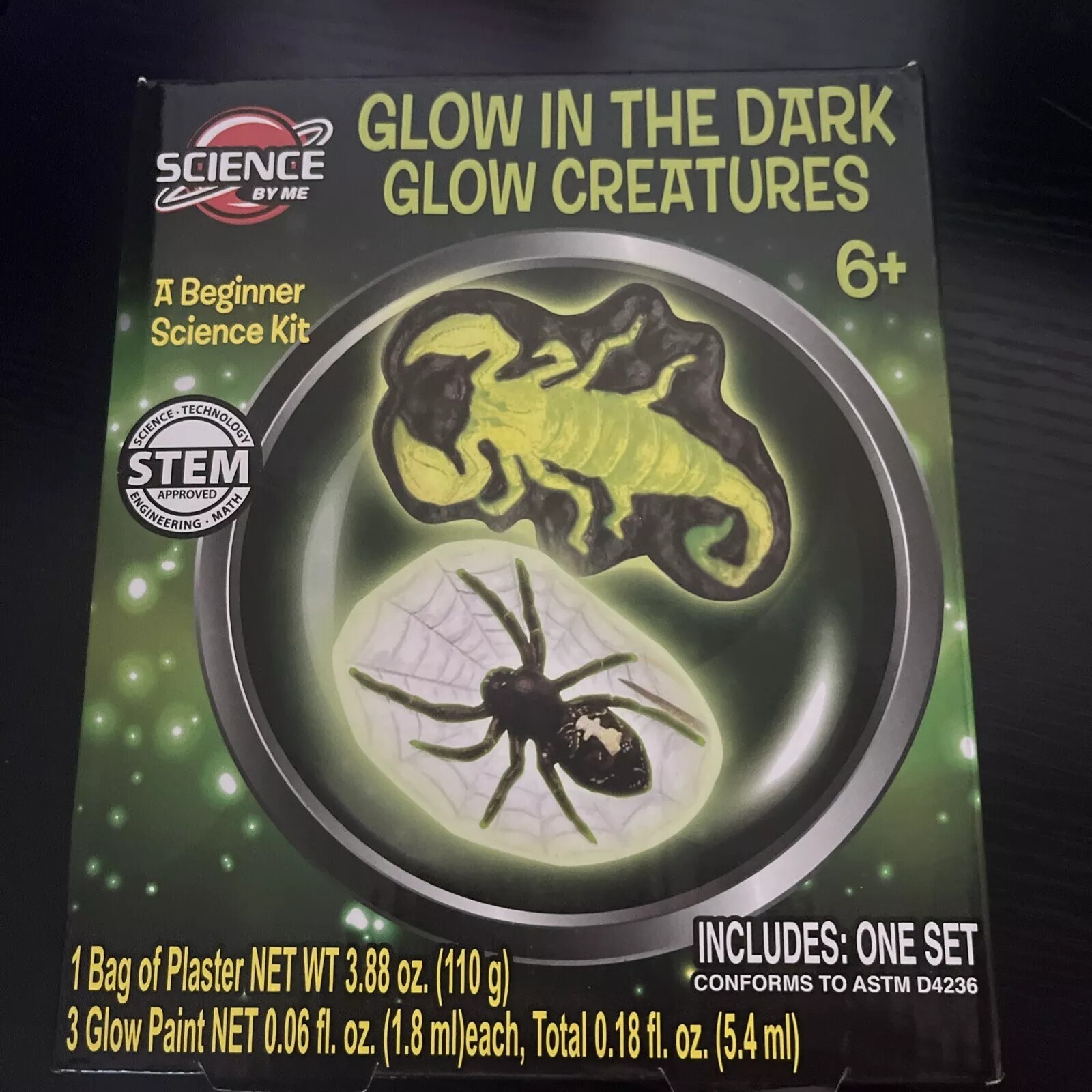 Science by Me Glow in the Dark Glow Creatures A Beginner Science Kit 8+ NEW
