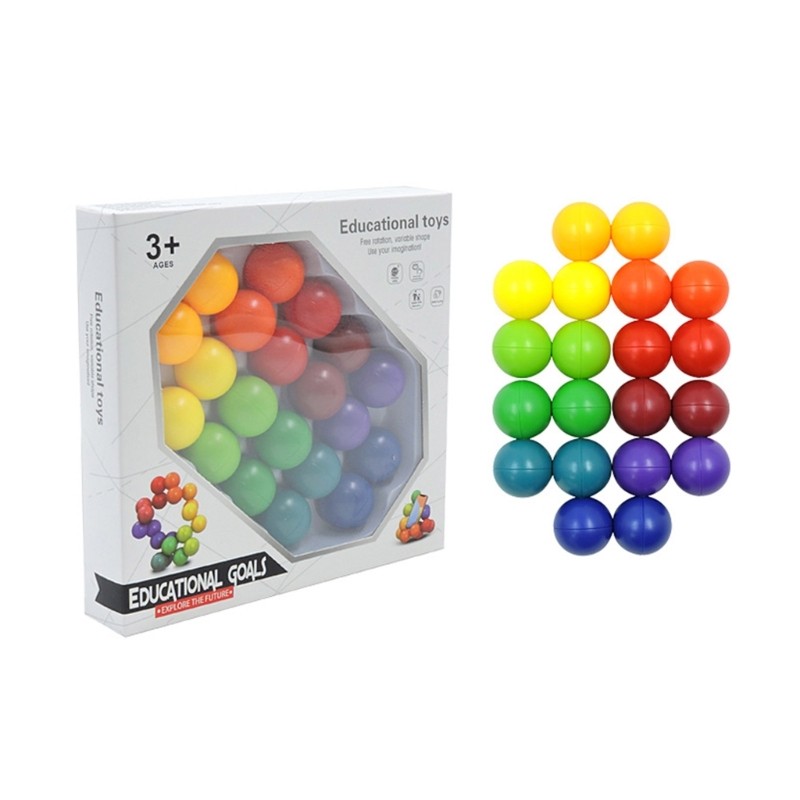 Anti Stress Puzzle Ball Twist Squeeze Brain Teaser Game for All Ages
