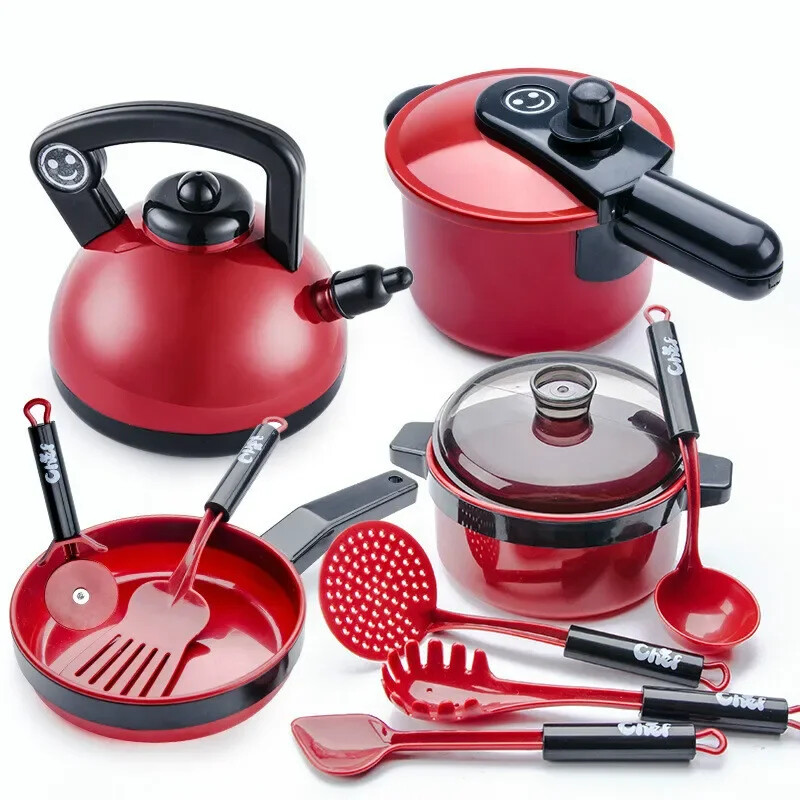Set For Kids Girl Cooking Kitchen Toy Baby Cutting Fruit Cooking Kitchen Utensil