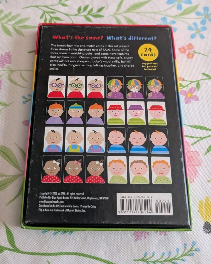FLIP-A-FACE CARDS: Same? Different? New Cards 7×5 in Box
