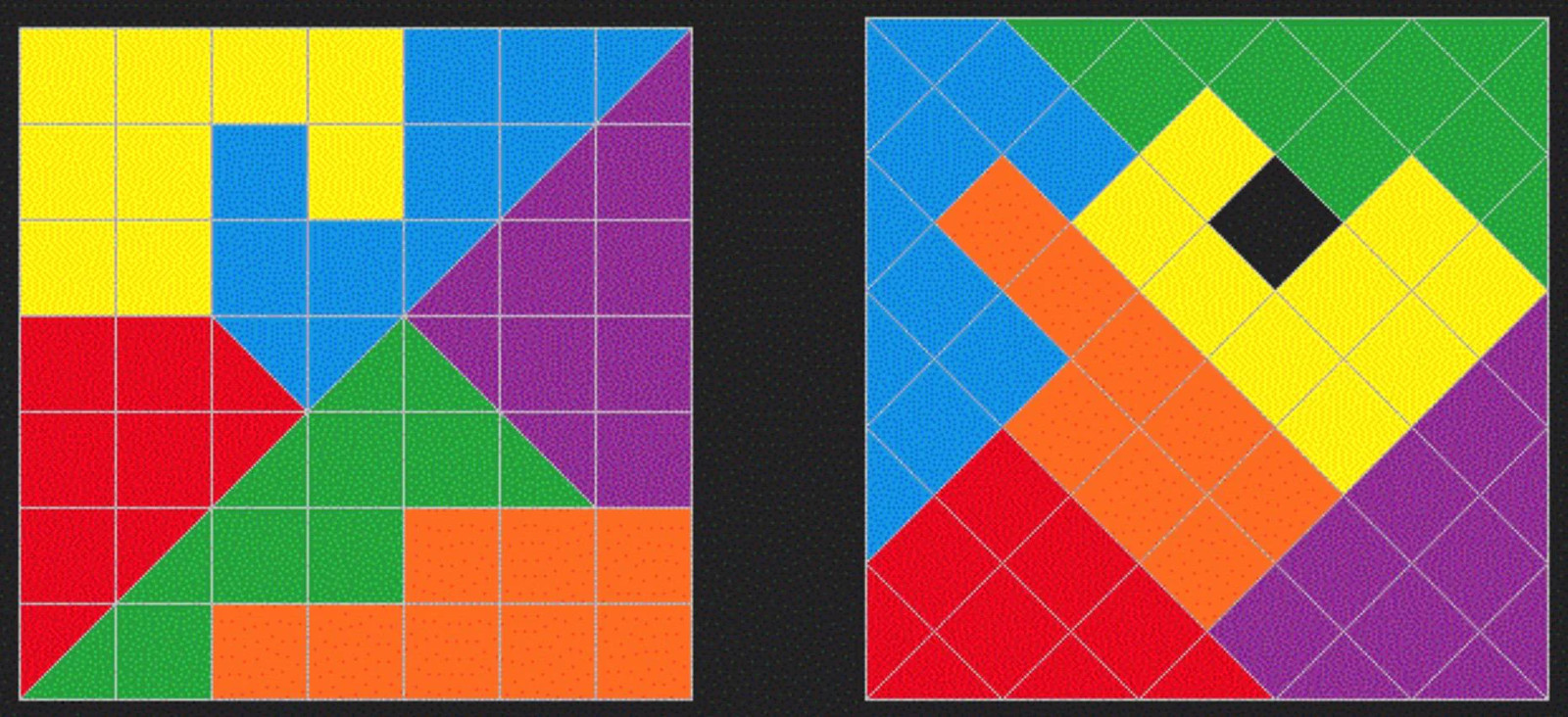 Disappearing Square Puzzle Version 1 – Vintage Modern Design, Fun Brain Teaser,