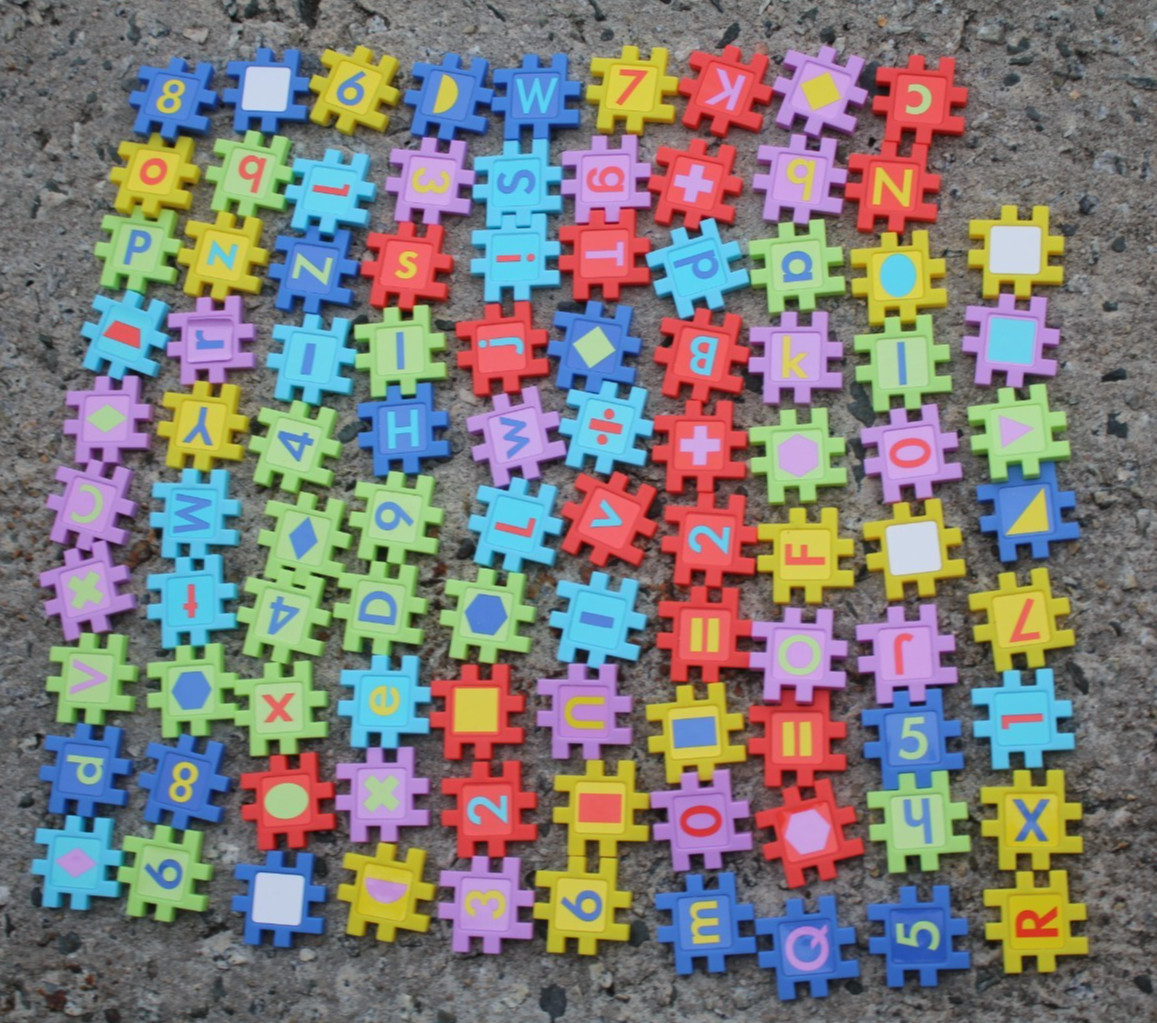 Puzzle Connectors Learning Toys Alphabet Numbers Ankyo 98pcs STEM Ages Preschool