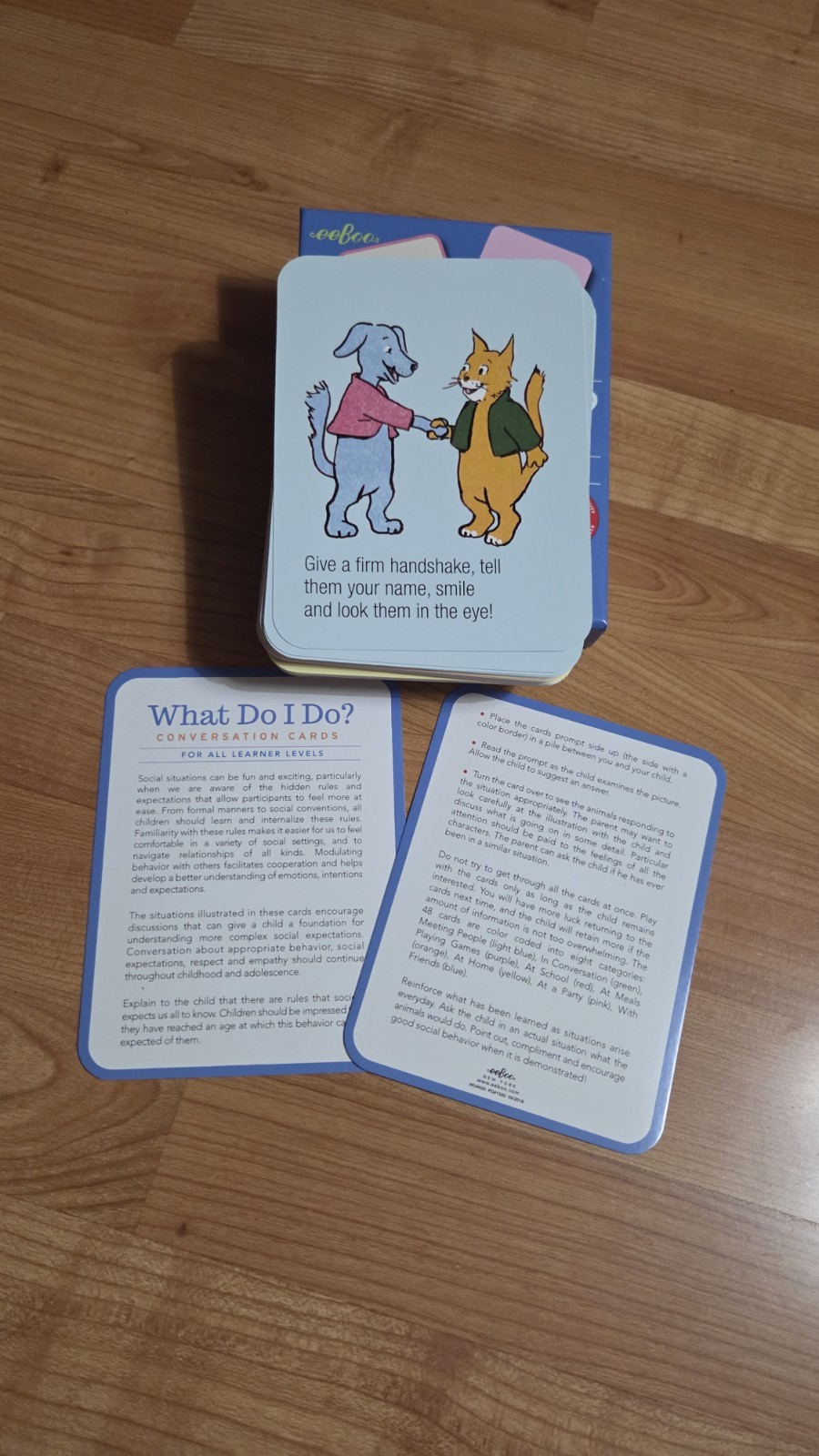Eeboo Emotional & Social Literacy Conversation Cards For Kids Illustrated