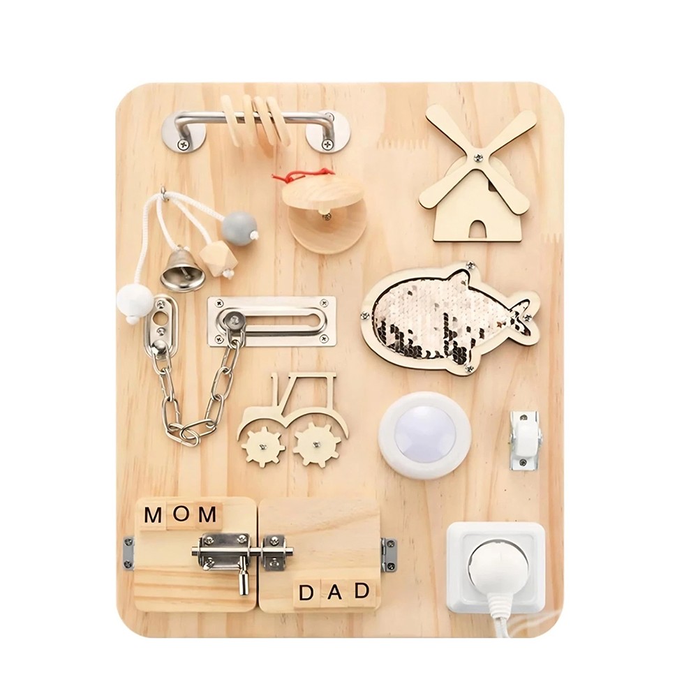 Toddler Montessori Busy Board Educational Fidget Sensory Autistic ADHD Toys Gift
