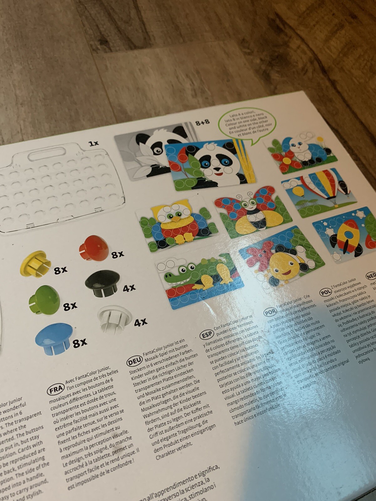 QUERCETTI 3D Mosaic FANTACOLOR JUNIOR 2-5 Fine Motor Toddler Toy