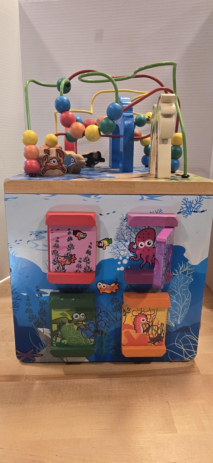 World Trump Limited Ocean Activity Cube Bead Maze Xylophone Toy Multicolor