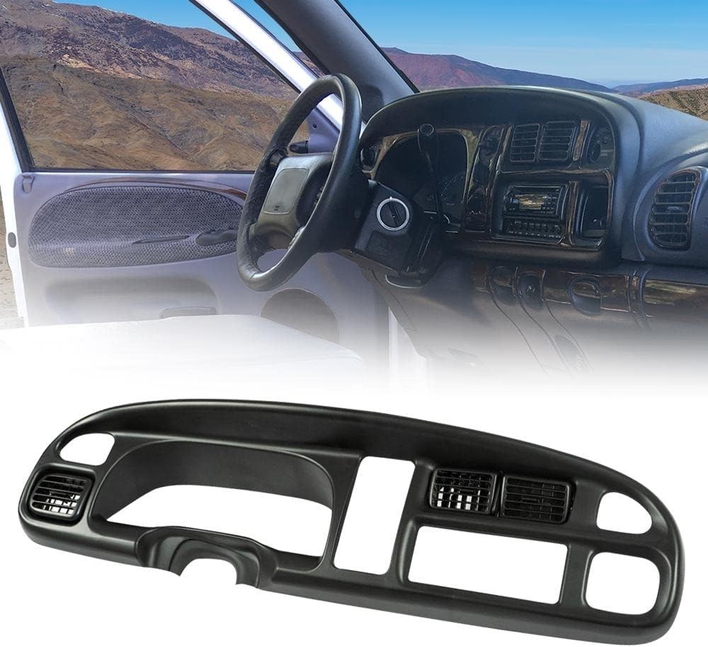 PIT66 Dash Board Bezel Cover Compatible with 1998 1999 2000 2001 2002 Dodge Ram