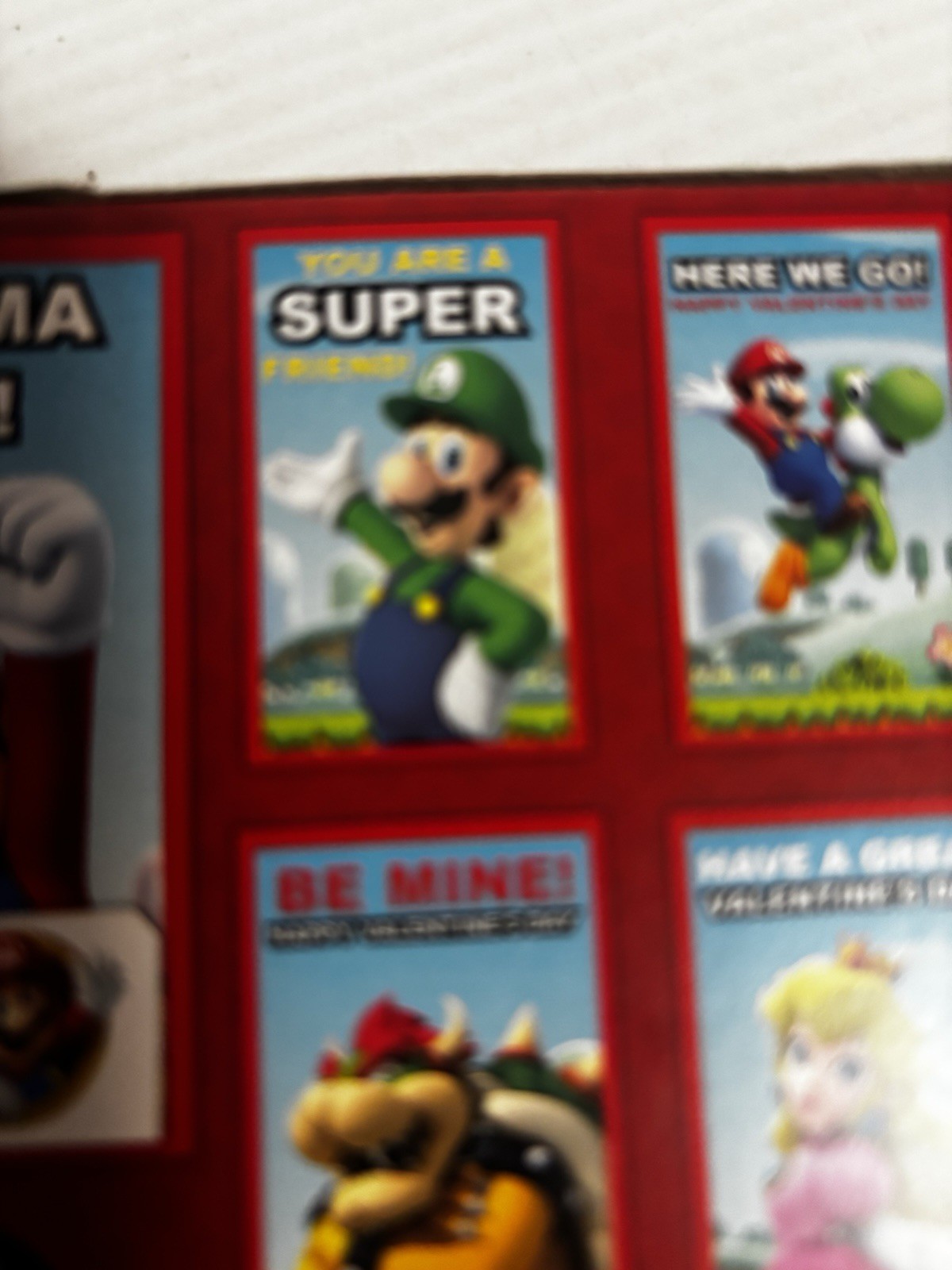 Super Mario Valentines 24 Cards + 24 Cherry POW Scented Tattoos Paper Magic 2021