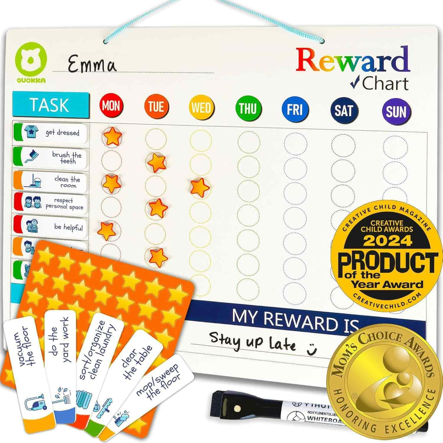 Magnetic Behavior Chore Chart for Kids at Home – Gift Reward Visual Schedule Cha