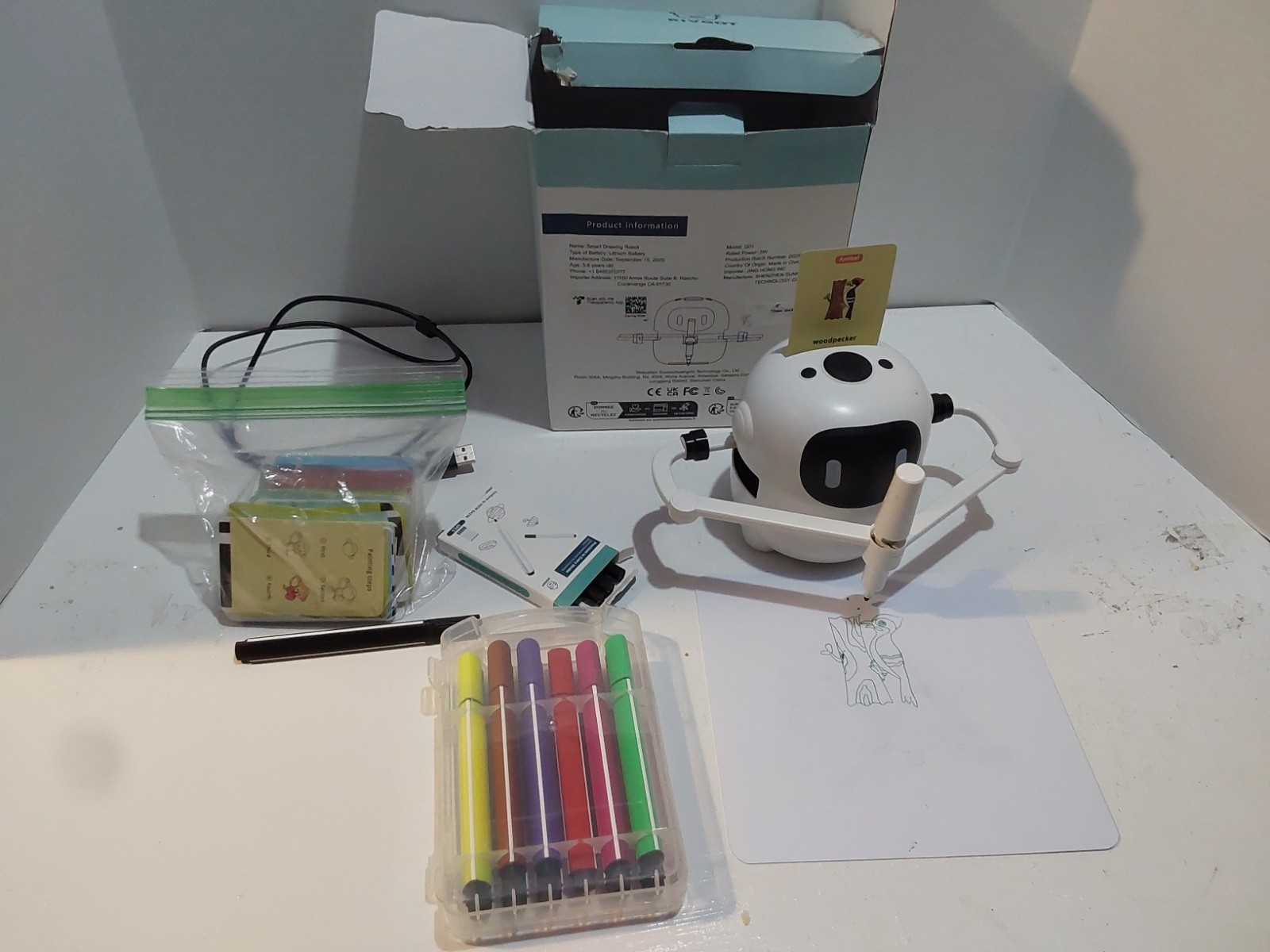 RIVSOR Smart Drawing Robot Educational Arts & Crafts Toy Kit w/ Markers & USB