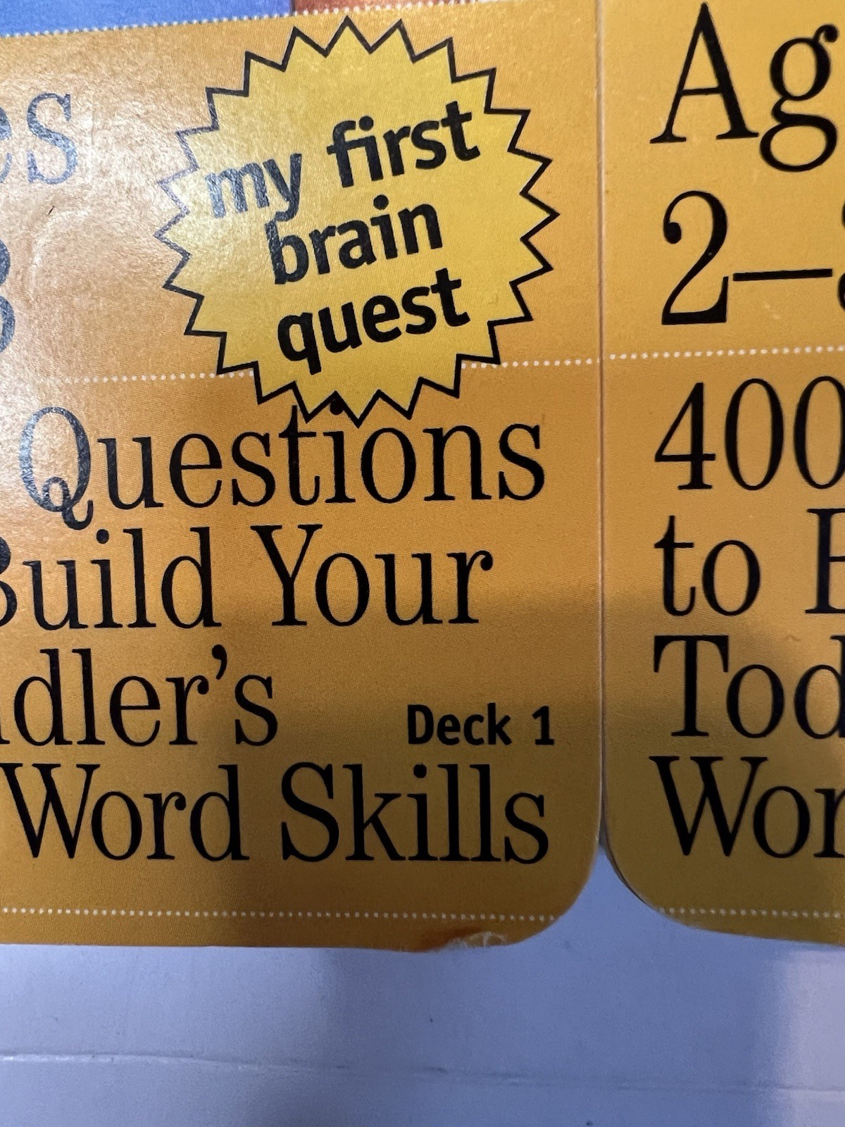 Brain Quest Decks Ages 2-3 My First Brain Quest, Rev 3rd Edition, Decks 1,2,3