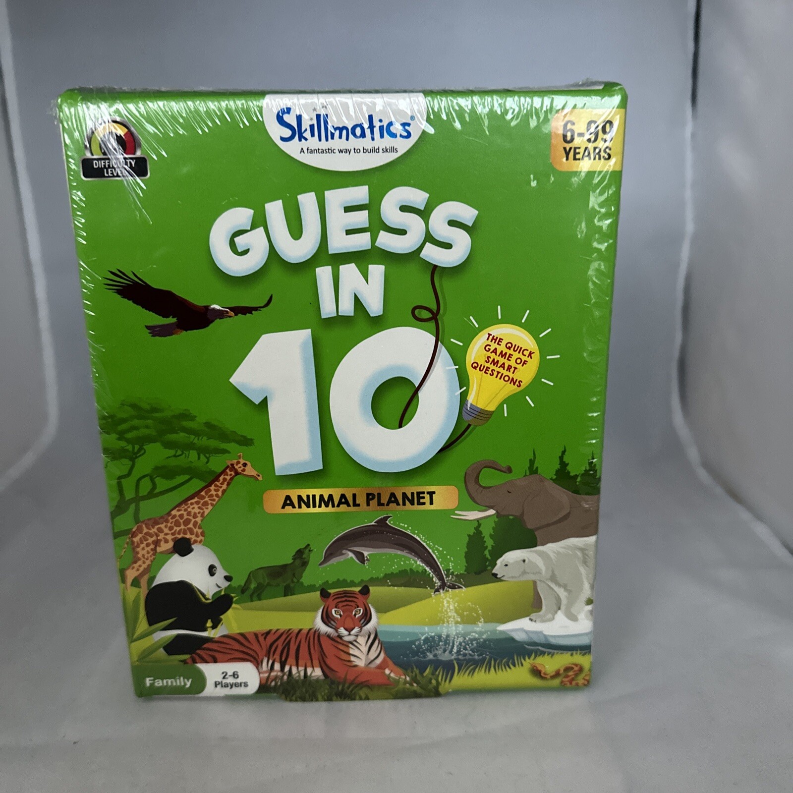 (NIB Sealed) Skillmatics Guess in 10 Animal Planet Card Game