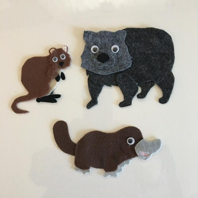 Australian Animals Sample Set for Felt /Flannel Board Play
