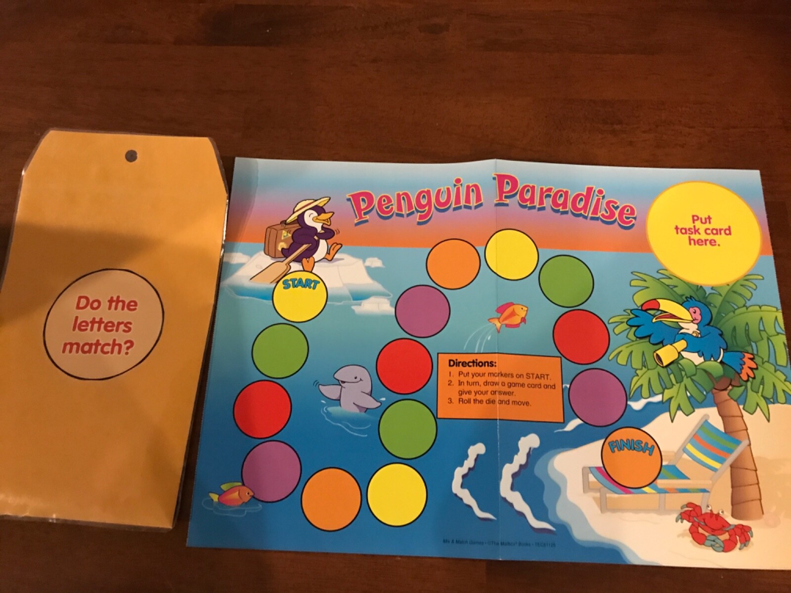 Penguin Paradise! Matching letters mailbox teacher game resources prek