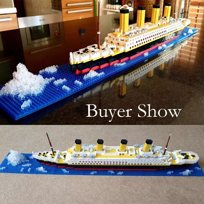 1860pcs RMS Titanic Model Large Cruise Ship/Boat 3D Micro Building Blocks Bricks