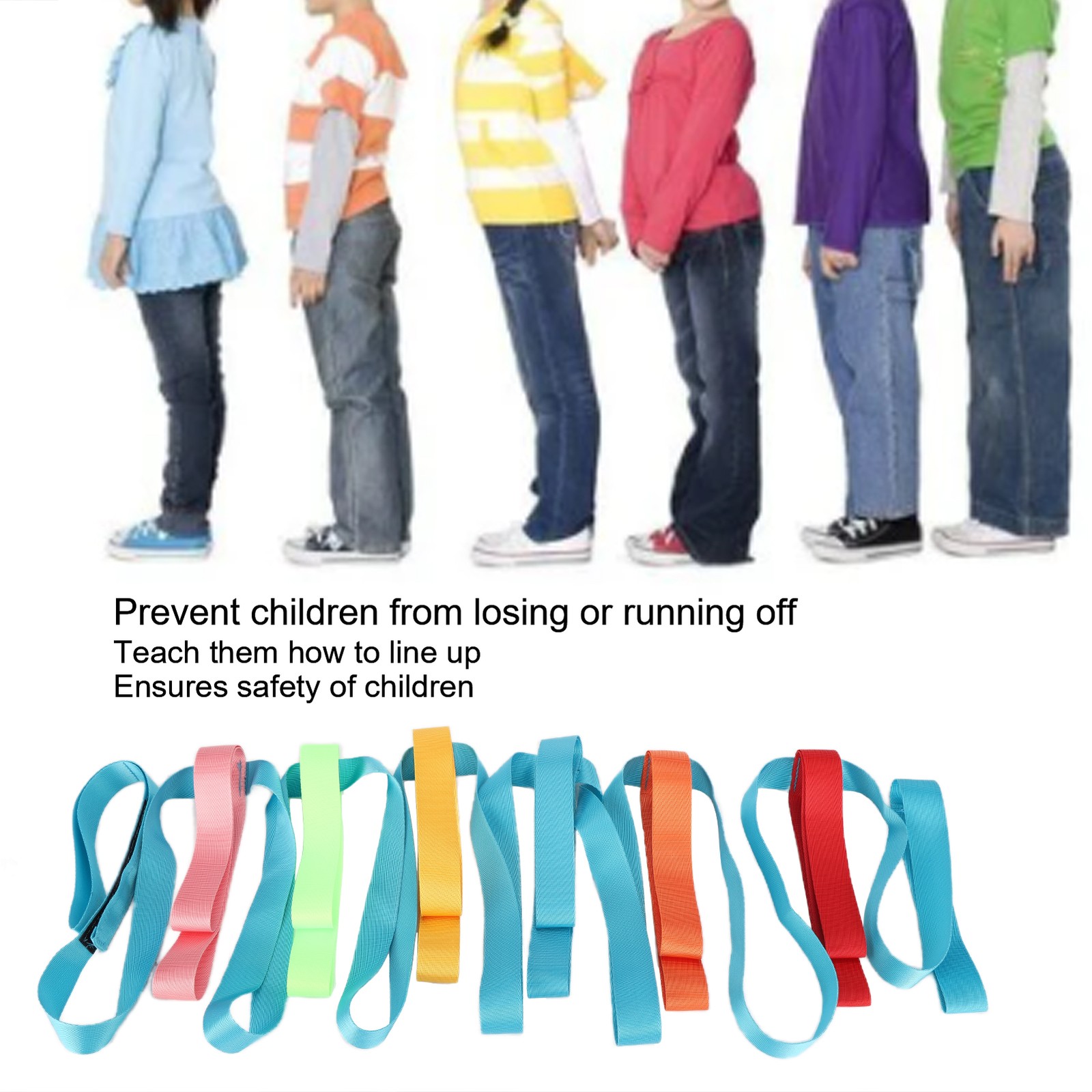 Kids Walking Rope AntiLost Colorful Handles Children Safety Line Rope For Presch