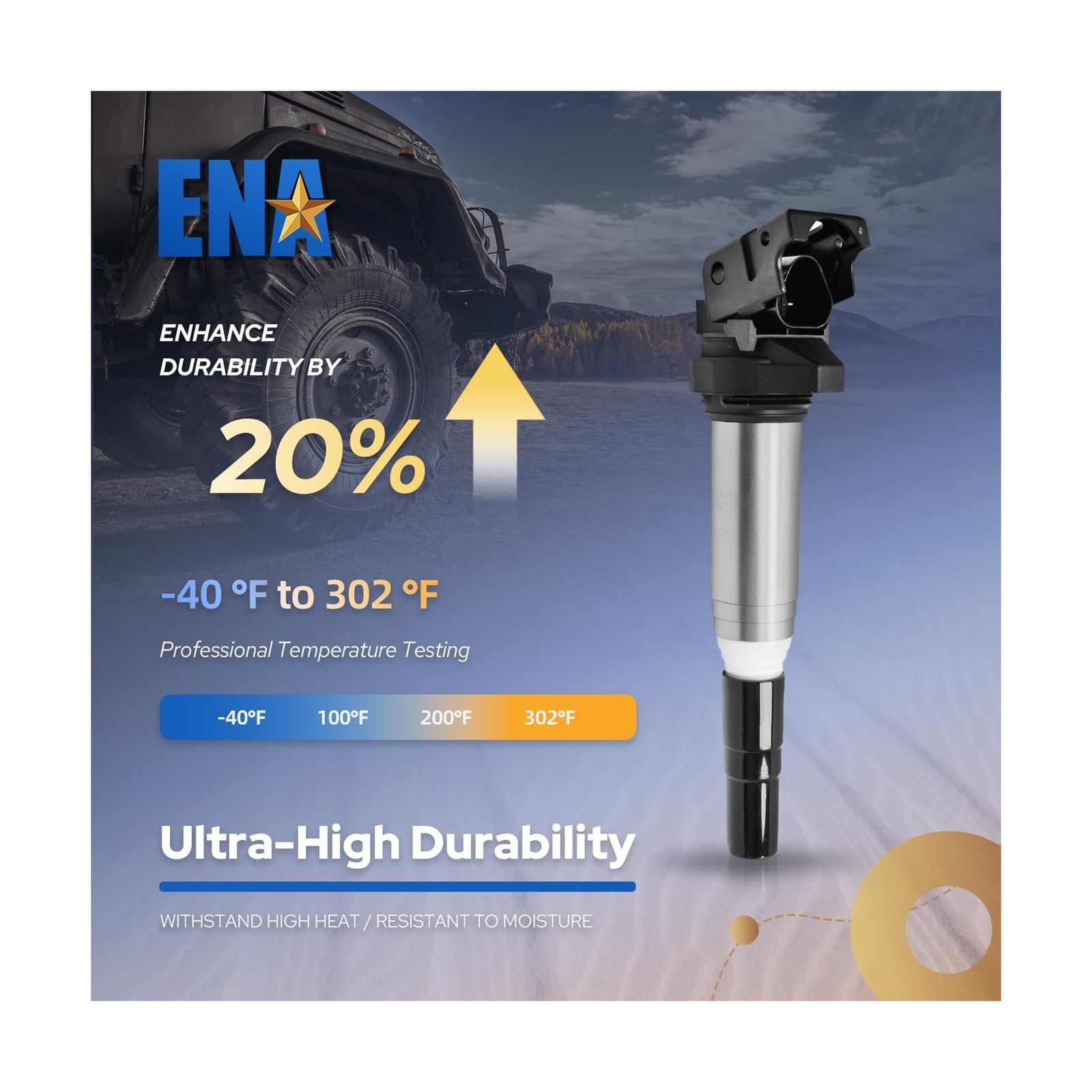 ENA Set of 6 Ignition Coil Pack Compatible with 128i 135i 323i 325i 330i …