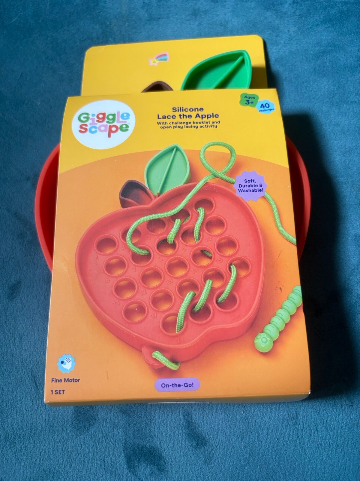 Giggle Scape Fruit Silicone Lace Fine Motor Activity Toy Red/Green Ages 3+