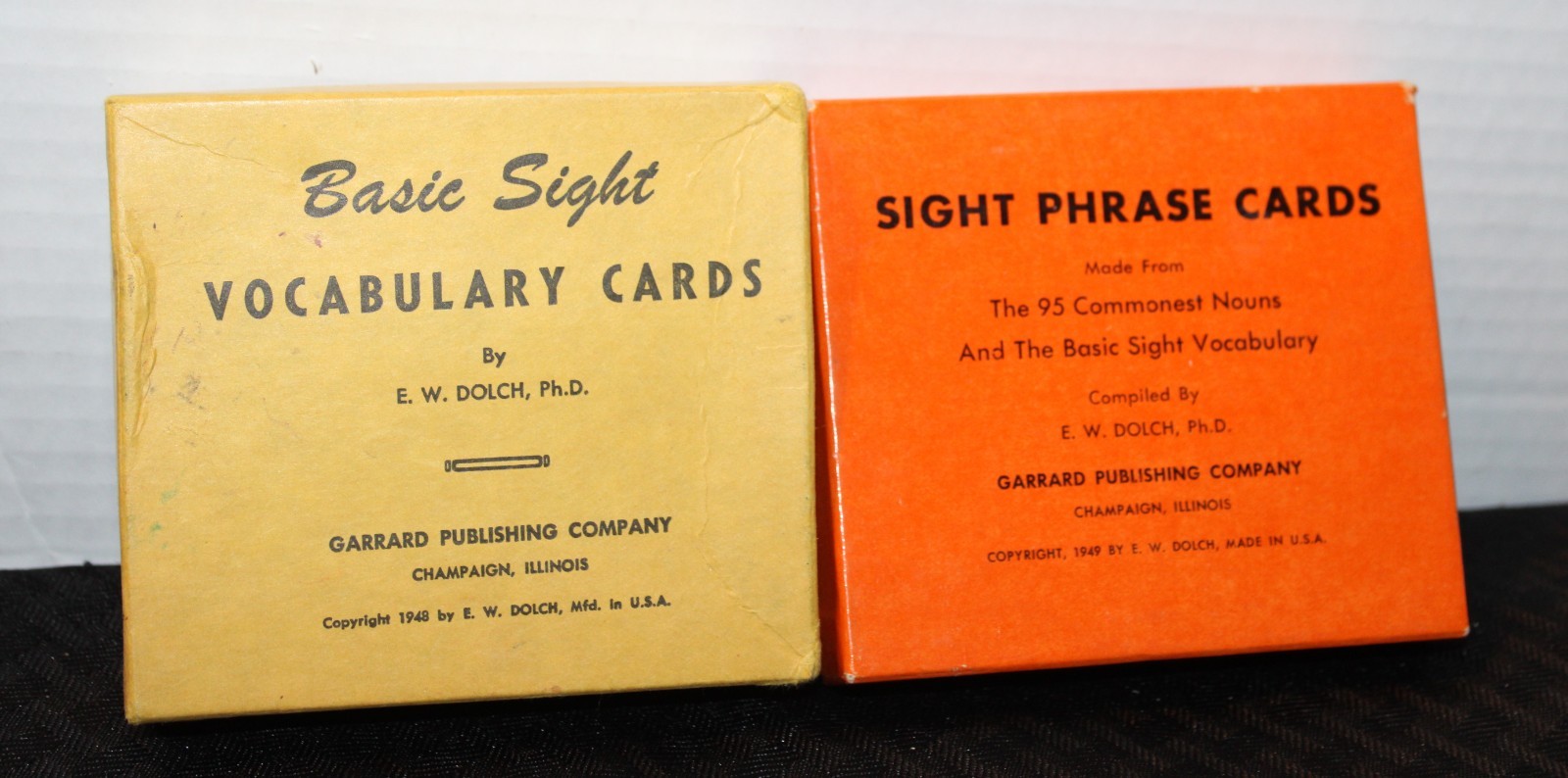 Lot of VTG Dolch® Flash Cards: Basic Sight Vocabulary Cards; Sight Phrase Cards