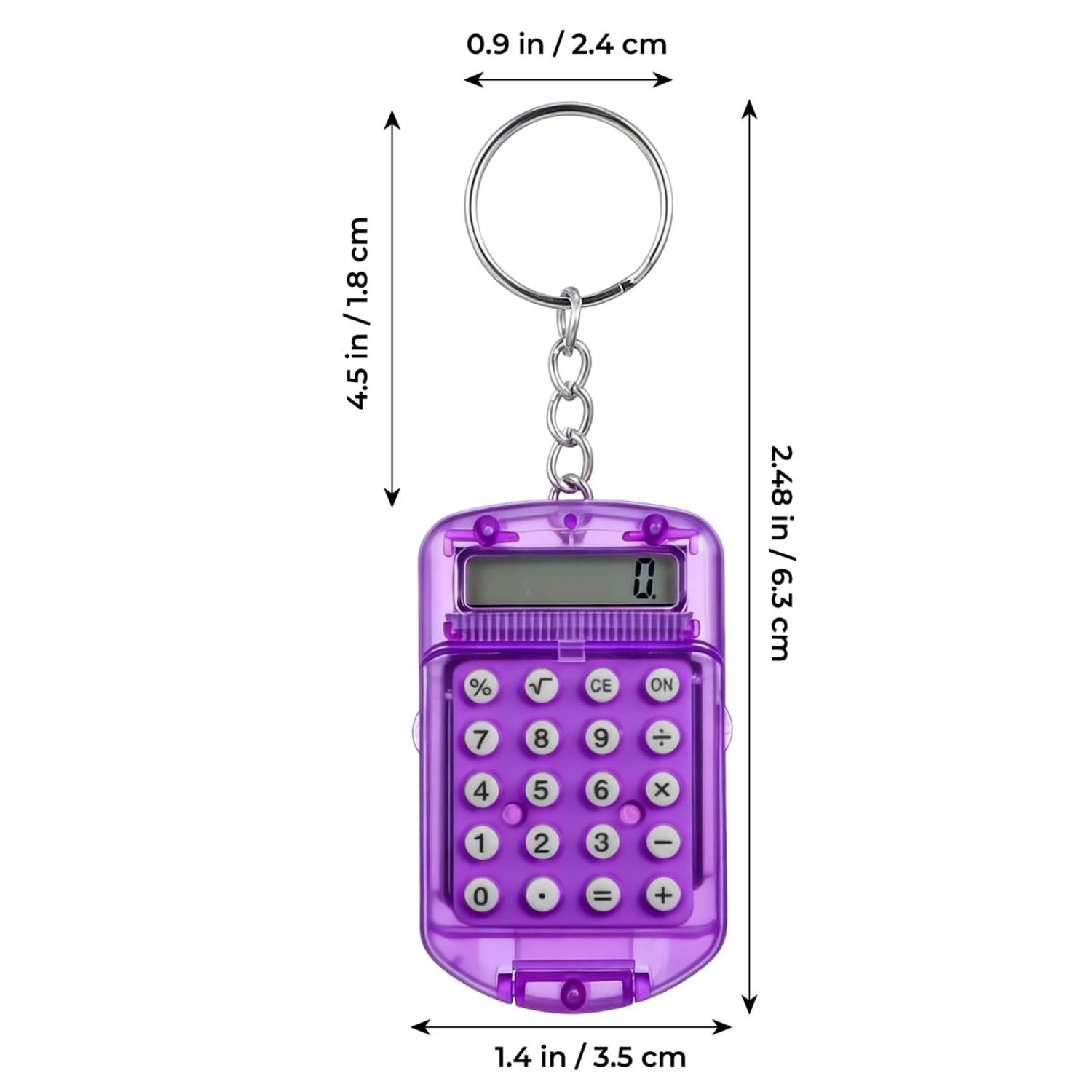 NUOBESTY 3Pcs Mini Calculator Keychain, Tiny Pocket Calculator with Key Ring …