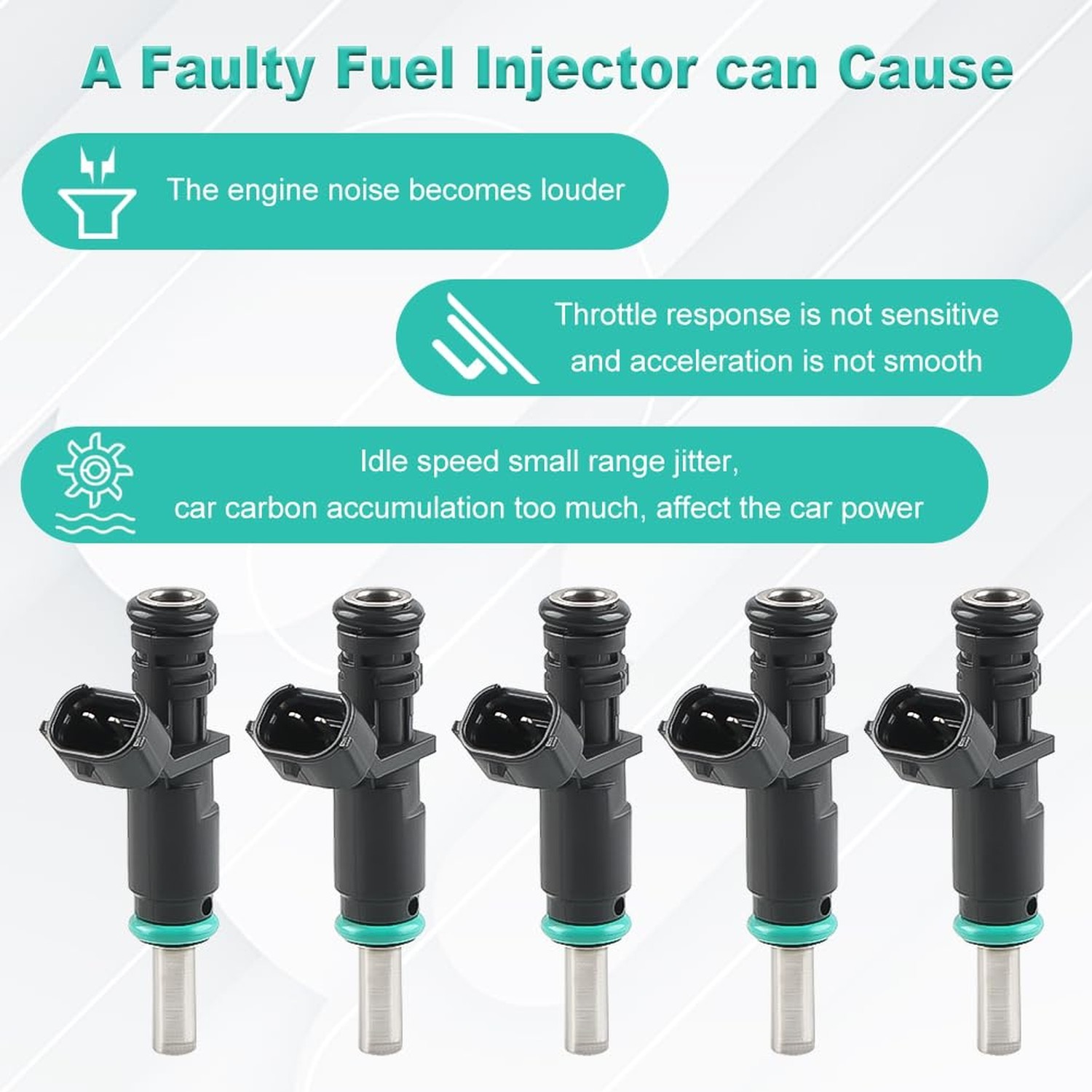 JDMON Fuel Injectors Replacement for 07K906031C FJ1067 | Compatible with VW V…