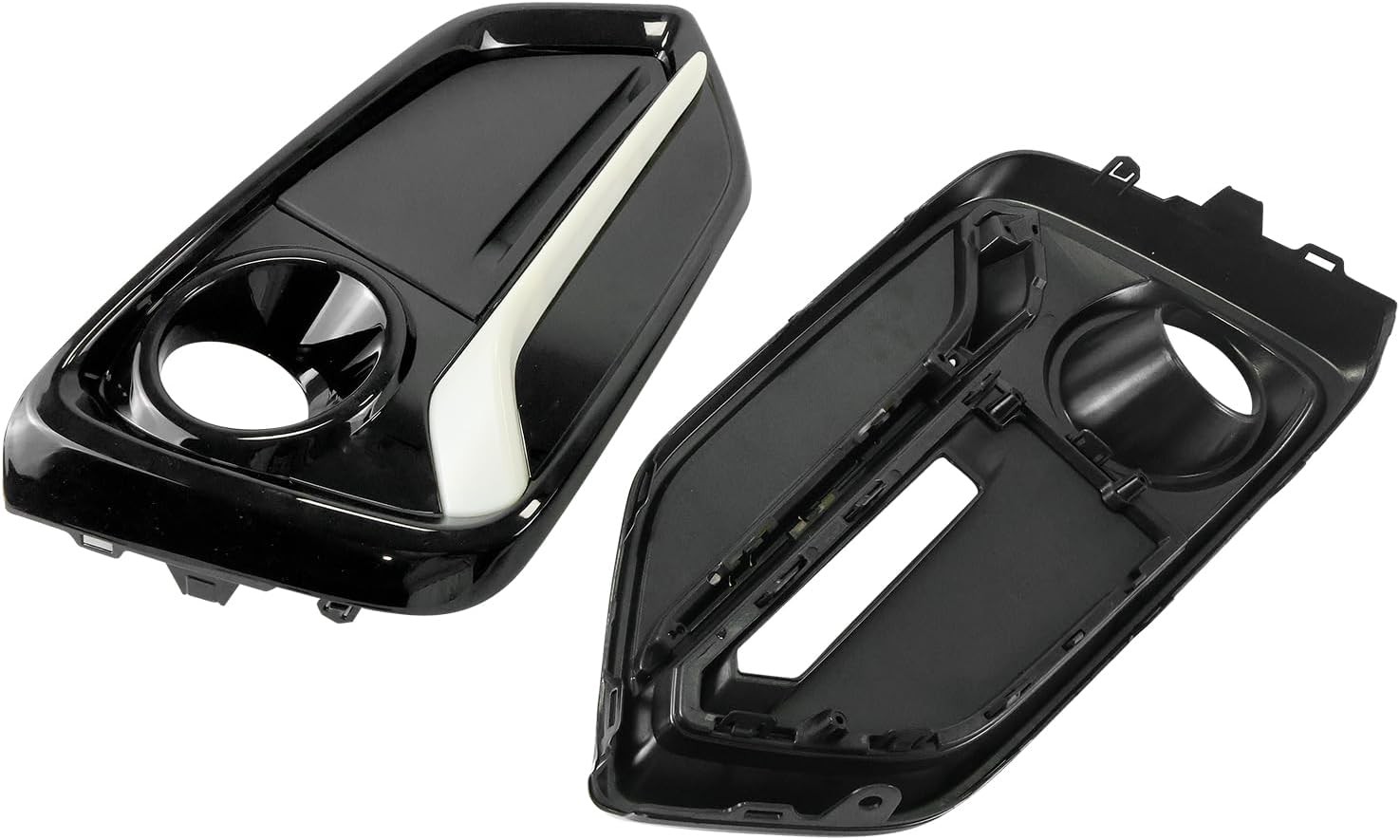 COOL STAR 1 Pair Front Fog Light Covers Compatible with Honda Civic Hatchback