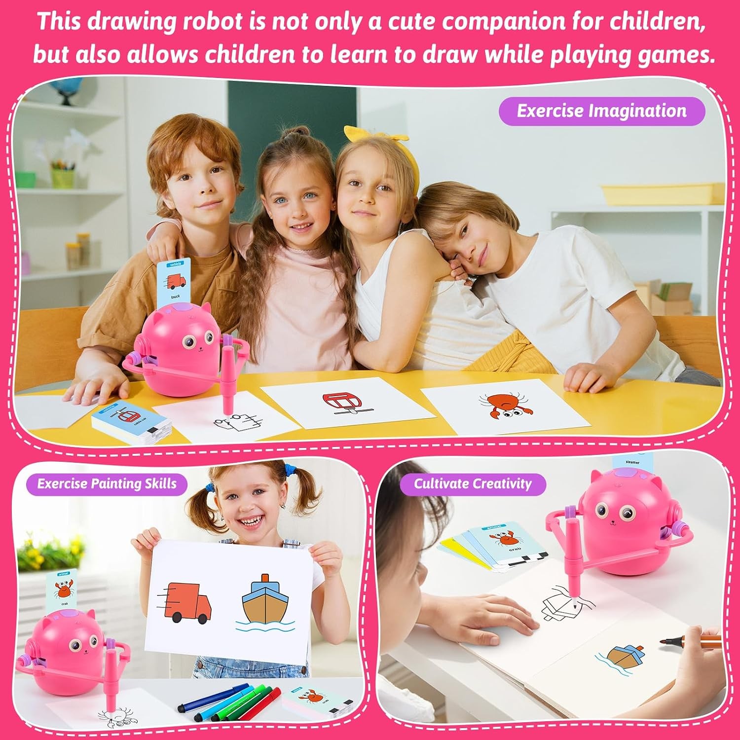 Drawing Robot Kids Drawing Robot Kids 6 7 8 9 10 11 12 Year Old Doodle Bot Toy