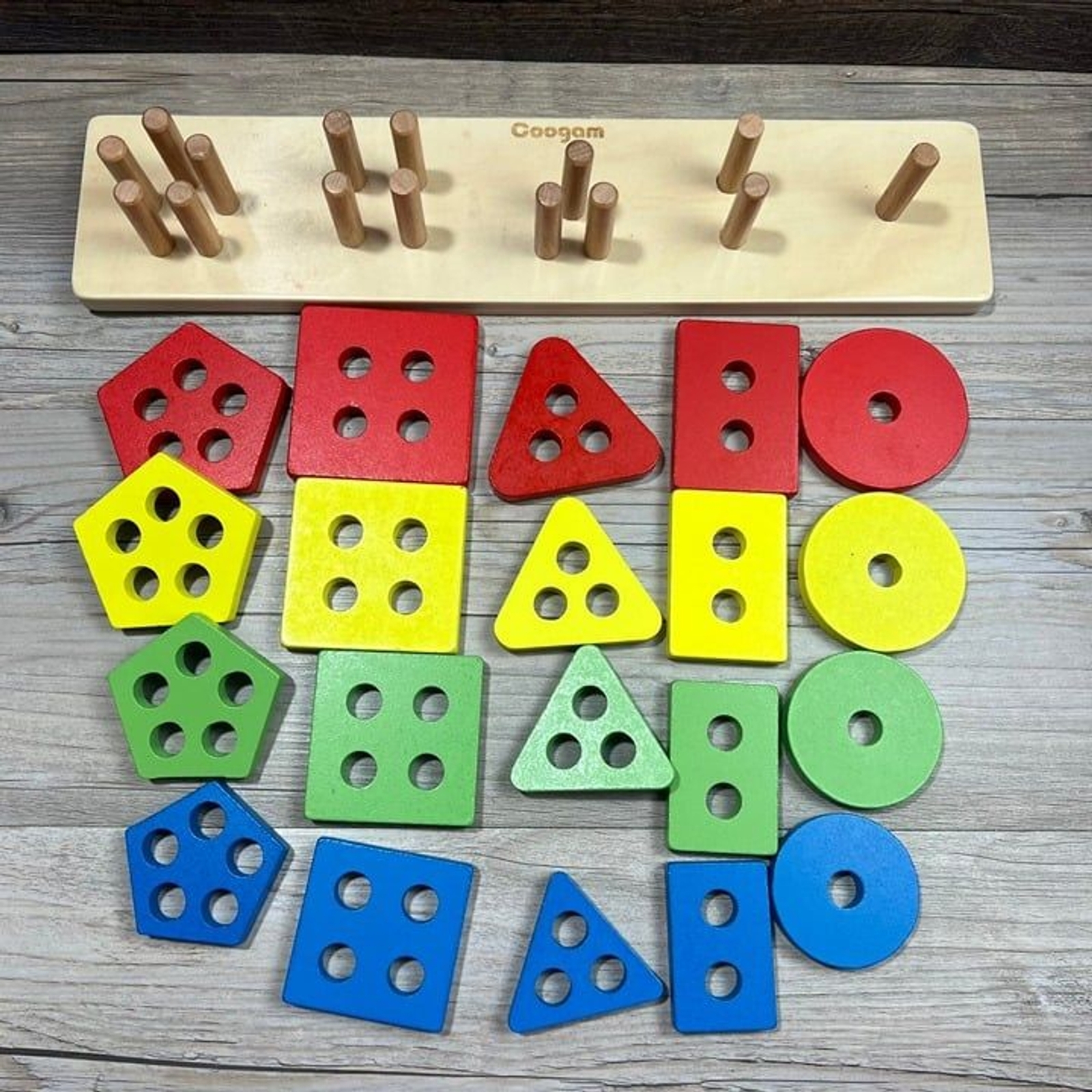 Coogam Wooden Sorting Stacking Montessori Toys