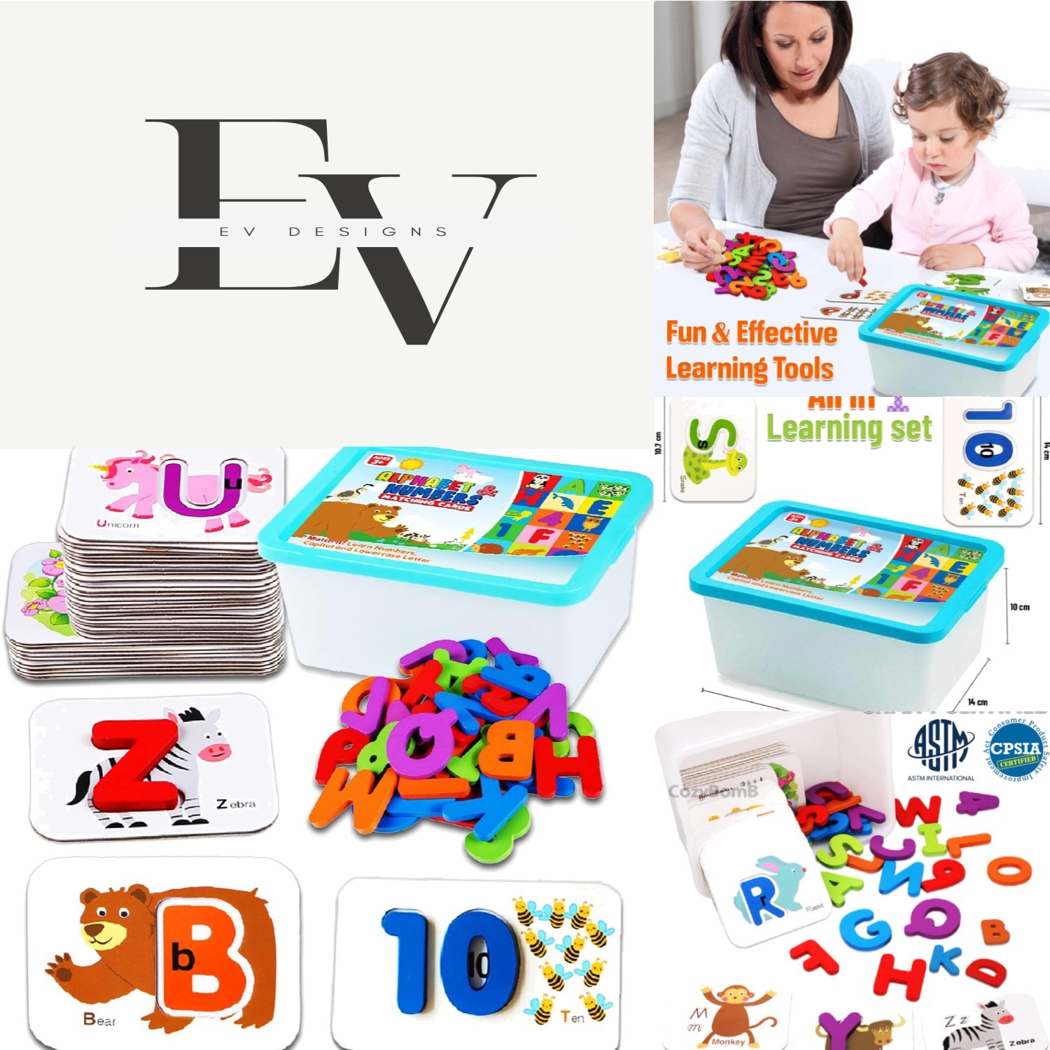 Montessori Alphabet Flash Cards: 100 Durable Educational Puzzles for Toddlers