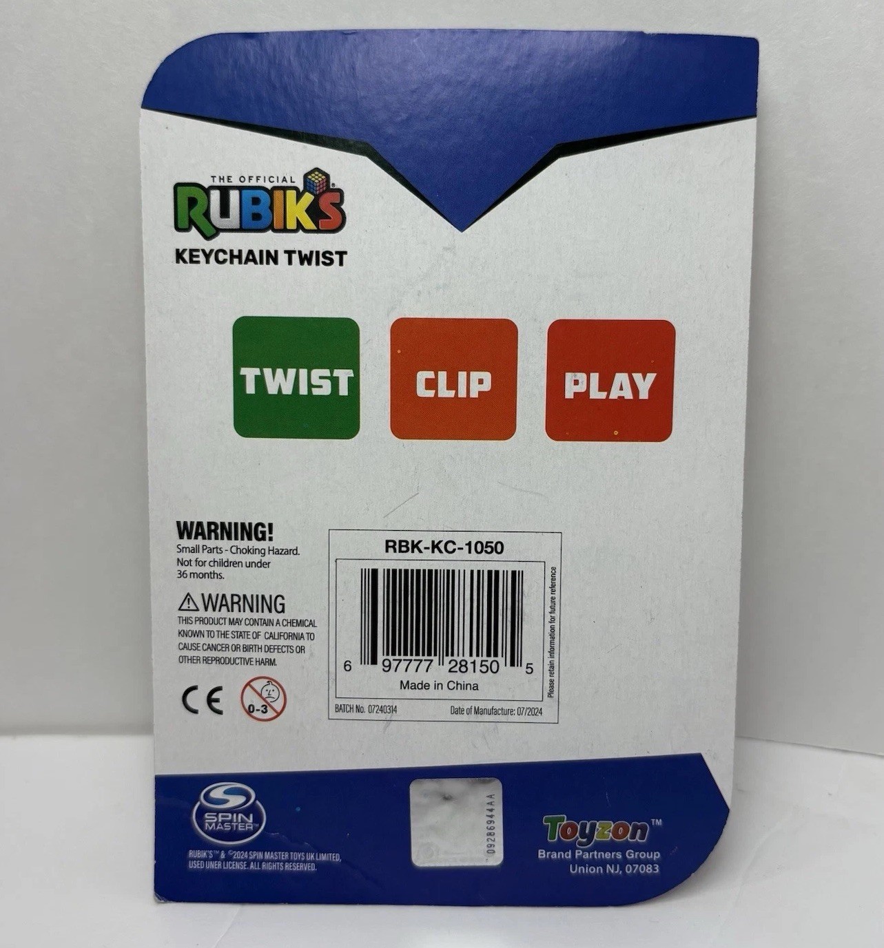 Rubik’s Fidget Collectible Keychain Twist Toy New