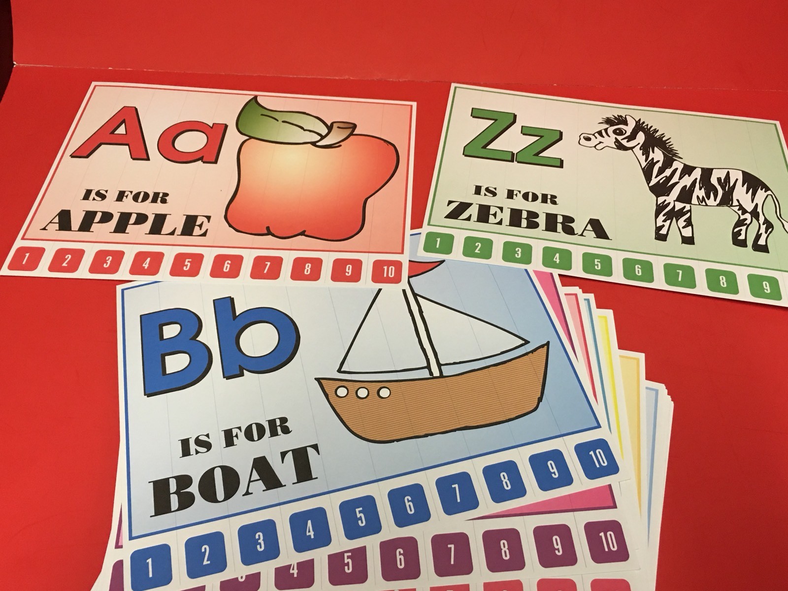 Letter Puzzles Complete Set – Number Sequencing Puzzle, numbers 1-10 Laminated#
