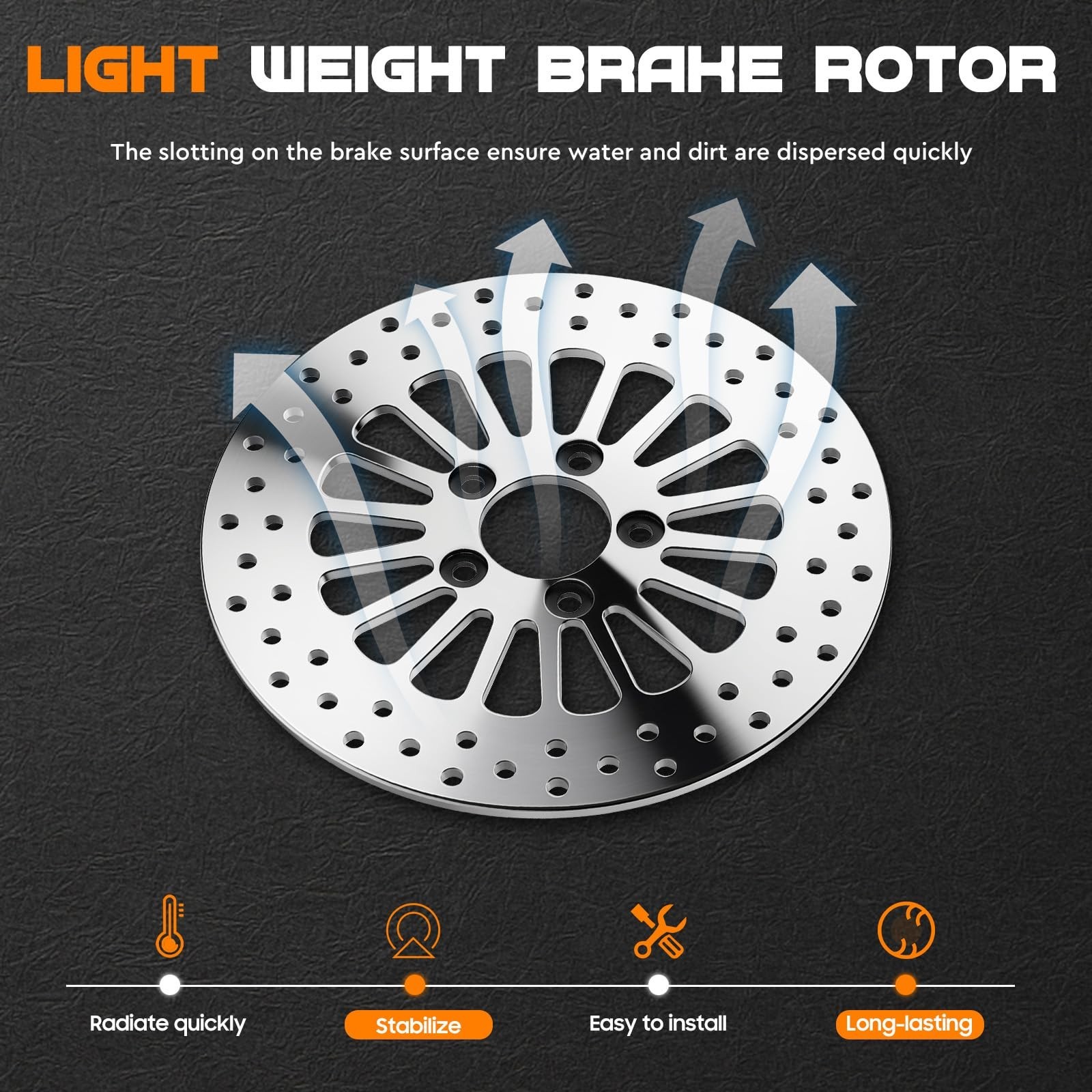 11.8″ Polished Rear Brake Rotor with Bolts for Harley Touring | Fits 2008-201…