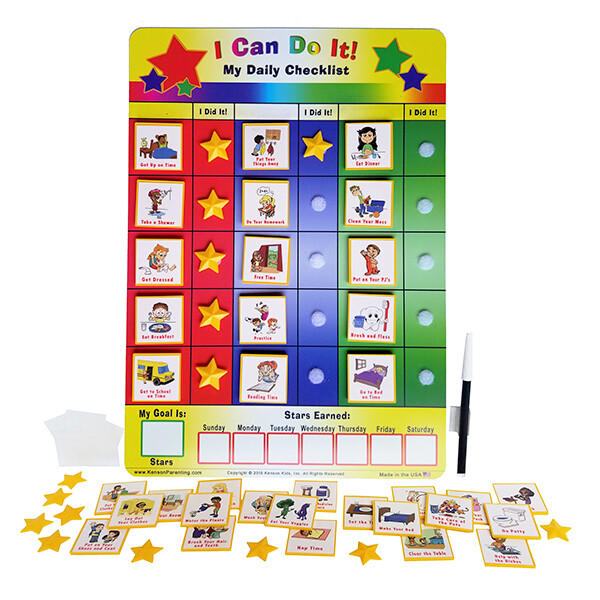 “I Can Do It!” Daily Checklist, reward incentive behavior chart WITH SUBJECTS!
