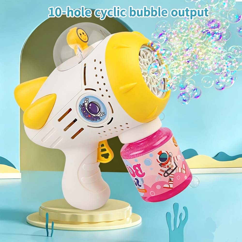 Easy Grip Cartoon Bubble Blaster One Button Start fits Young Children Daily Play