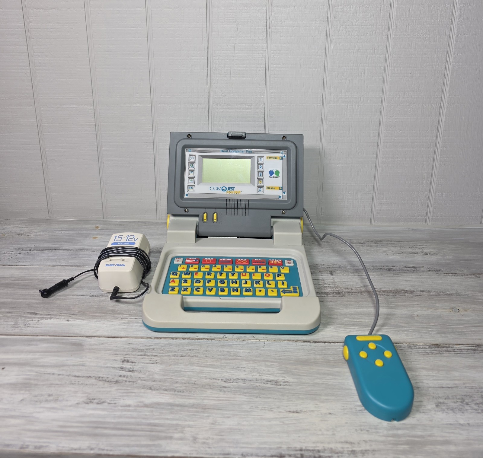 Vintage Team Concepts ComQuest Junior Kids Learning Laptop Computer Mouse Power