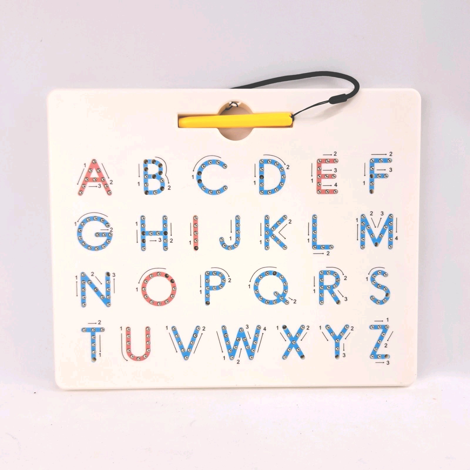 A To Z Magnatab Tablet And Magnetic Pen Lower And Upper Case Blue Red
