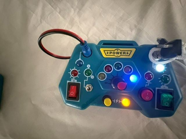 Montessori Sensory Toys with LED Light Switch Control Board Blue Educational